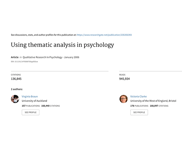 Thematic analysis approach